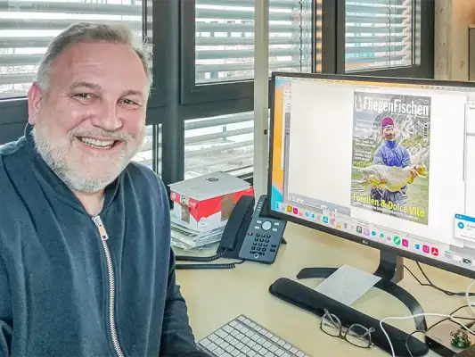 Gabriele Cabizzosu - FliegenFischen Zeitschrift: Besuch in der Redaktion