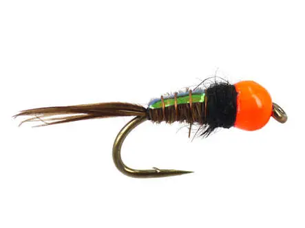 TG Tinsel Pheasant Hot Orange Nymph 12