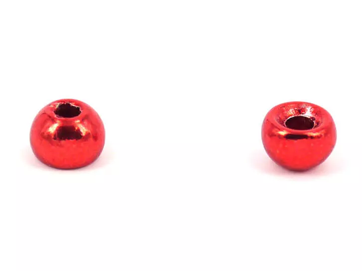 Tungsten Kopfperlen - METALLIC RED - 10 Stk.