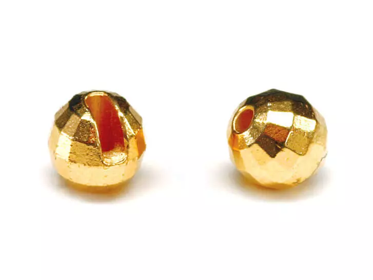 Palline in tungsteno sfaccettate - ORO - 10 pz.