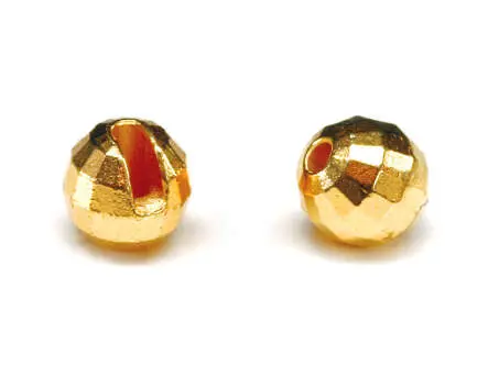 Palline in tungsteno sfaccettate - ORO - 10 pz. - 3,5 mm