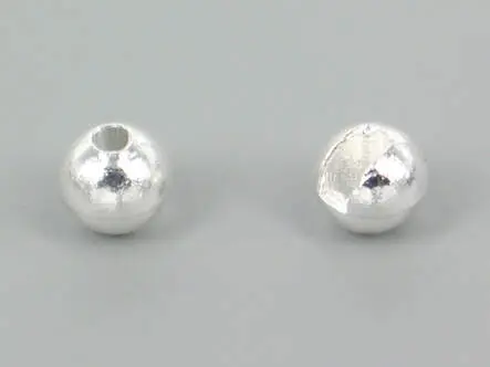 Tungsten Kopfperlen geschlitzt - SILBER - 10 Stk. - 3,0 mm