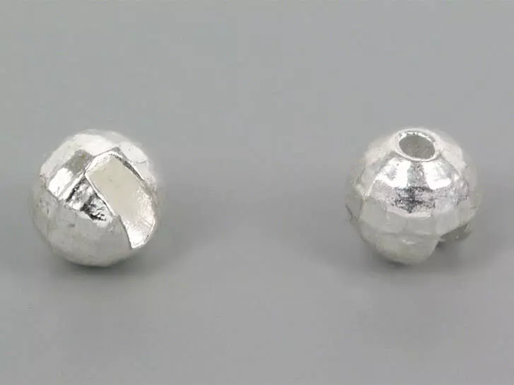 Palline in tungsteno sfaccettate - ARGENTO - 10 pz.
