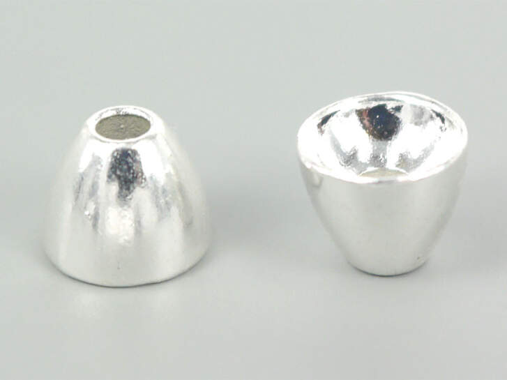 Tungsten Coneheads - SILBER - 10 Stk. - 6 x 4,8 mm