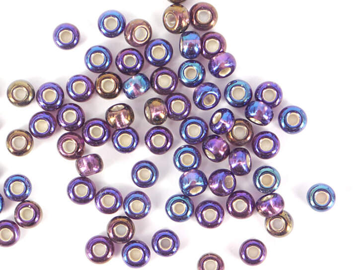 UV-RAINBOW GLASS BEADS hotfly - 2,6 mm - 100 pc. - blue purple