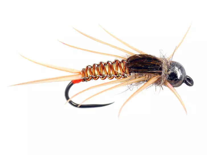 Copper Yellow Woven Stonefly Nymph TG BL 4