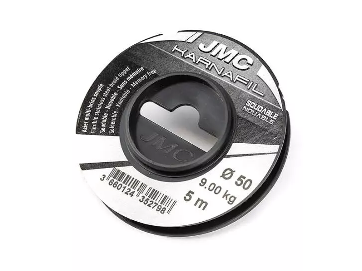 Cavetto in acciaio multi-filo con guaina nera jmc KARNAFIL - 5 m - 4 kg