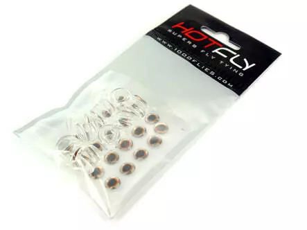 CLEAR FISH HEADS WITH 3D EYES hotfly - 10 pc.