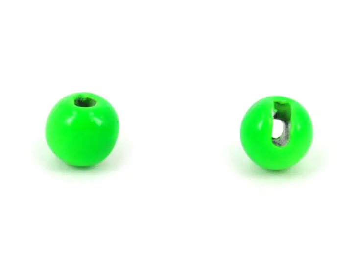 Palline in tungsteno con taglio - FLUO VERDE - 100 pz.