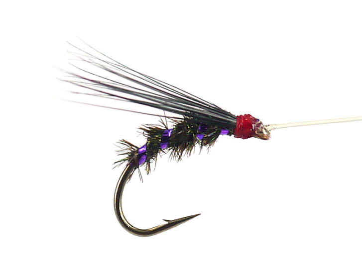 8 Mosche Da Pesca Testa Di Cono Proiettile Nere | Taglia 10 | Affondanti Per Trota | Troutflies UK - Foto 1