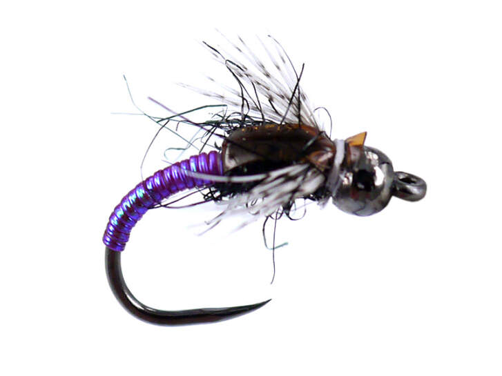 6 Mosche Da Pesca Ballerina Gialla: Testa In Ottone Per Pesca A Mosca (Taglia 10)