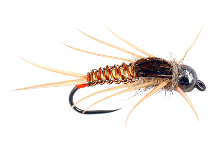 Copper Yellow Woven Stonefly Nymph TG BL 4