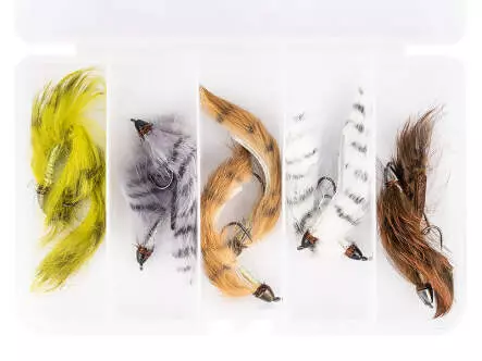 Selezione mosche hotfly CONEHEAD STREAMER - 10 mosche BL...
