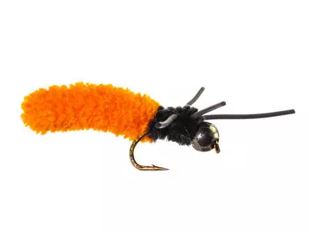 Rubber Leg Mop Fly Fluo Orange 10