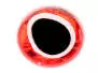 3D EYES OBLONG PUPIL hotfly - 20 pc. - red - 5 mm