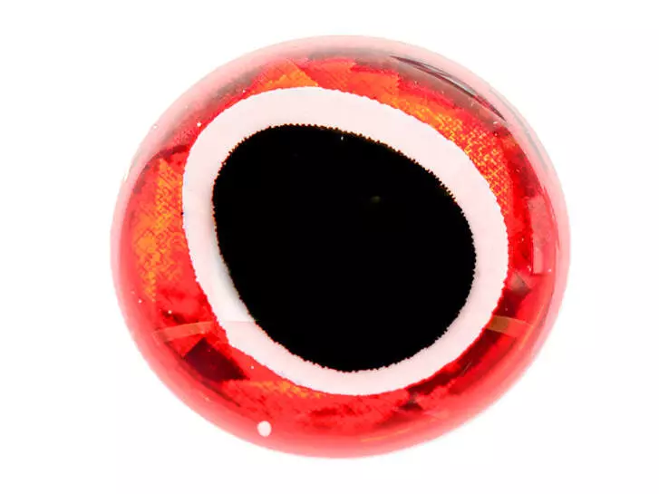 3D EYES OBLONG PUPIL hotfly - 20 pc. - red - 6 mm