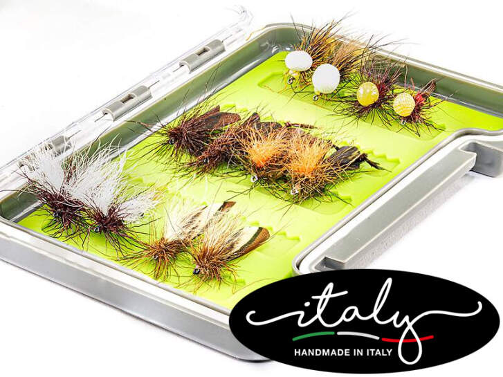 80 Mosche CDC Con Scatola Foam Slimline – Trota, UK, Assortite (Troutflies UK)