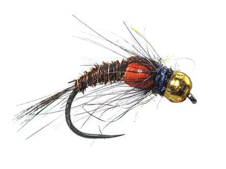 Pheasant Tail Natural & Hot Orange TG BL