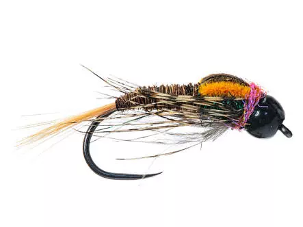 Natural Pheasant Tail Stonefly Nmph TG BL Orange 6