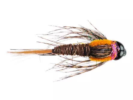 Natural Pheasant Tail Stonefly Nmph TG BL Orange 6