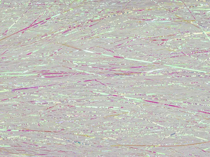 GLITTERBLEND FIBERS EVO hotfly - 0,4 mm - 35 cm - pearl