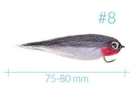 Weighted HP Minnow Streamer BWR BL