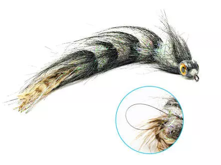 Articulated XXL Pike & Taimen Streamer 25 cm Black