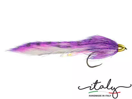 Large Marble Trout Zonker Purple White